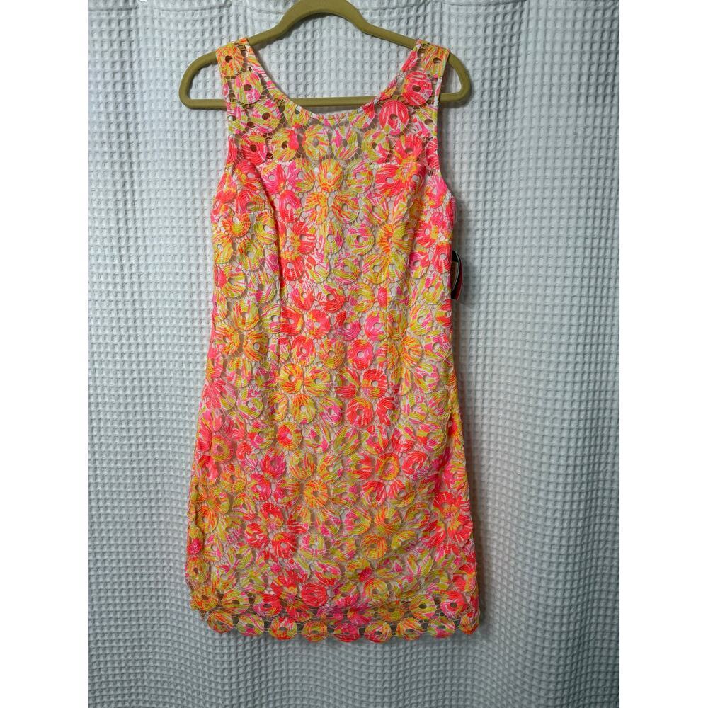 NWT Lilly Pulitzer Shiloh Resort Lace Fluorescent Sleeveless Dress Sz 10 - Picture 2 of 7